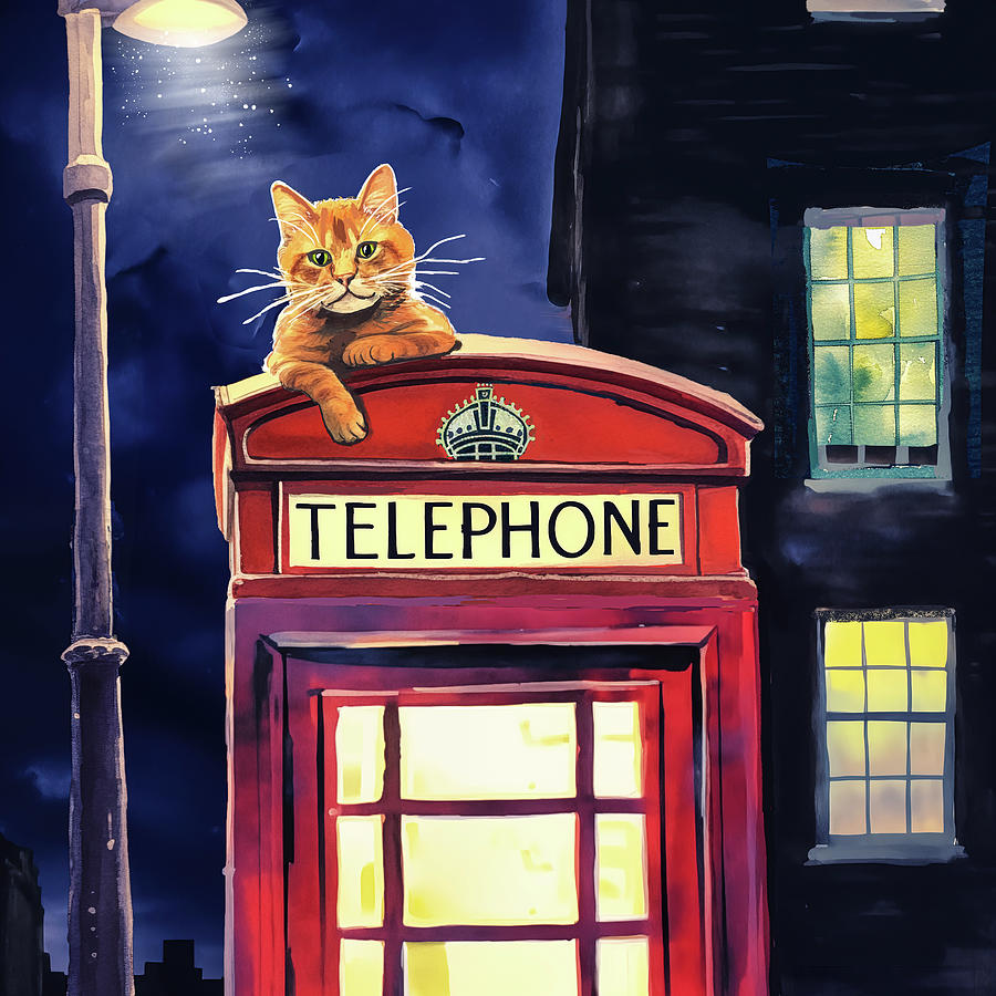 Tabby Cat On The Town Digital Art by Mark Tisdale