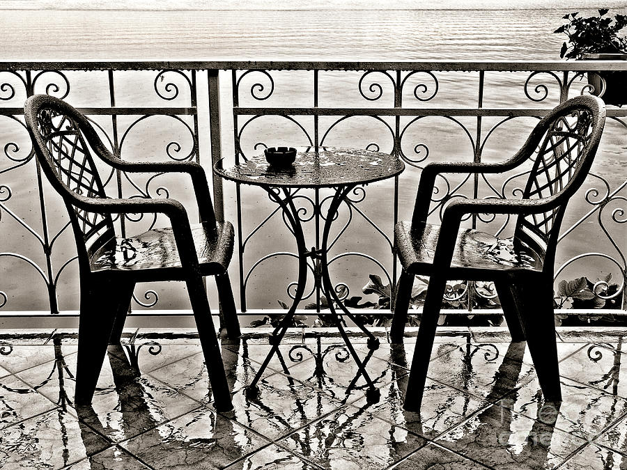 Table For Two On Rainy Day Photograph by Tatiana Bogracheva