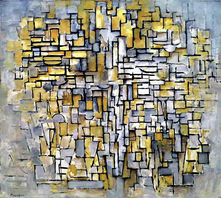 Abstract Painting - Tableau No. 2, Composition No. VII - Digital Remastered Edition by Piet Mondrian