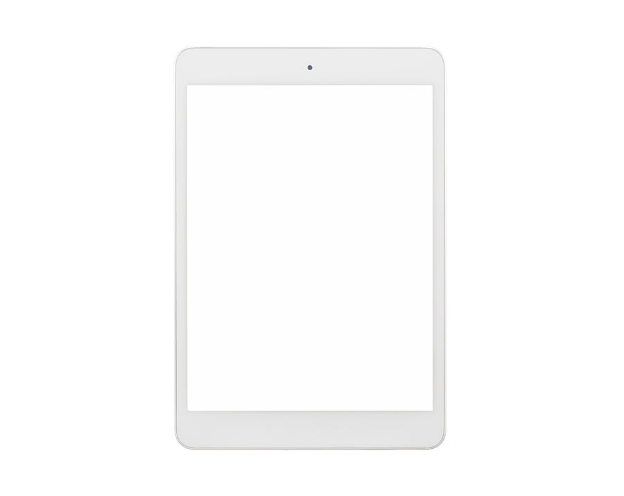 Tablet Pc Isolated On White Background Photograph by Issarawat Tattong