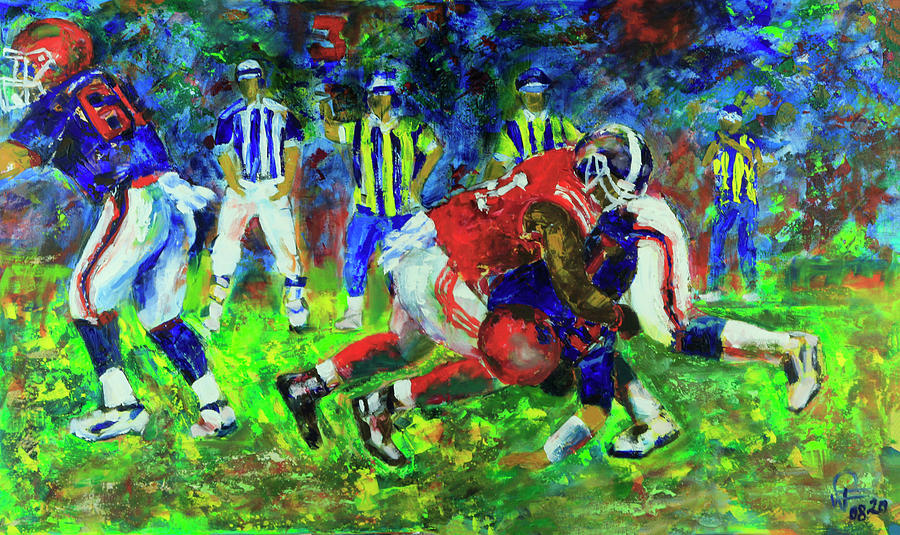Tackle Painting by Walter Fahmy
