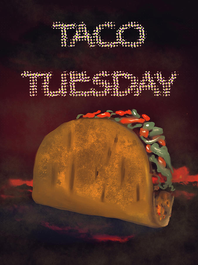 Taco Tuesday Illustration Digital Art