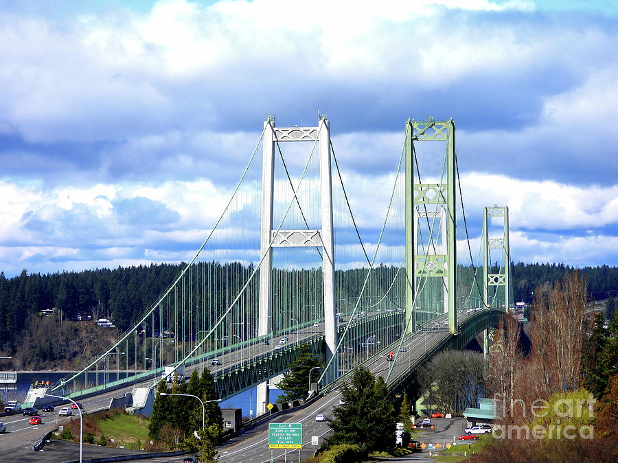 Tacoma Narrows Bridge Photograph by Scott Cameron