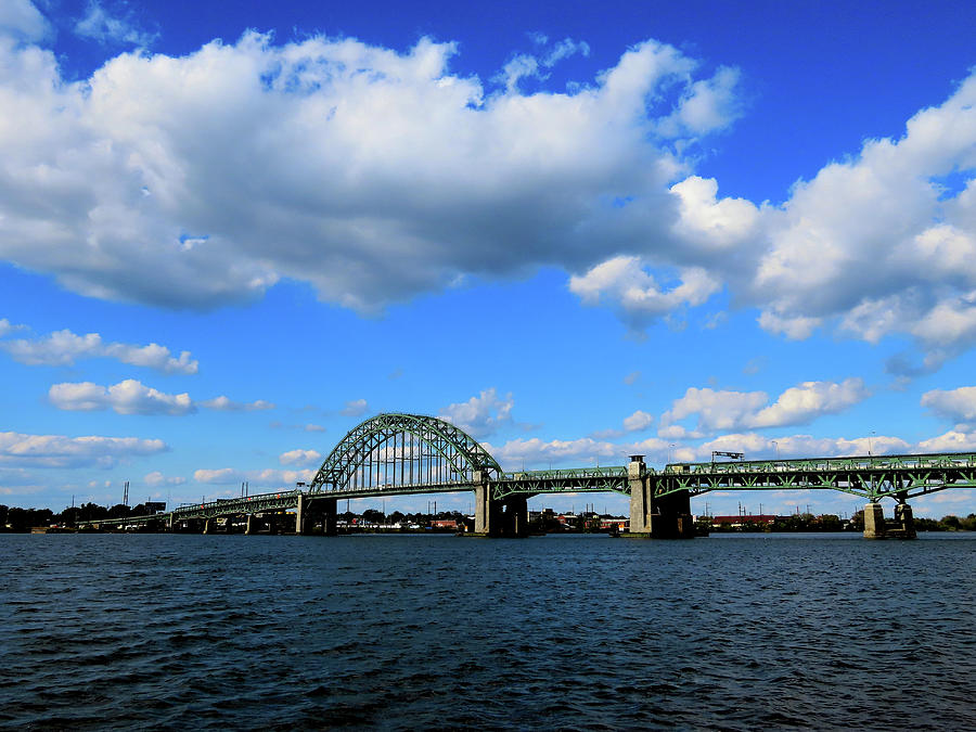 Tacony-Palmyra Bridge Over the Delaware River From the Jersey Side Photograph by Linda Stern