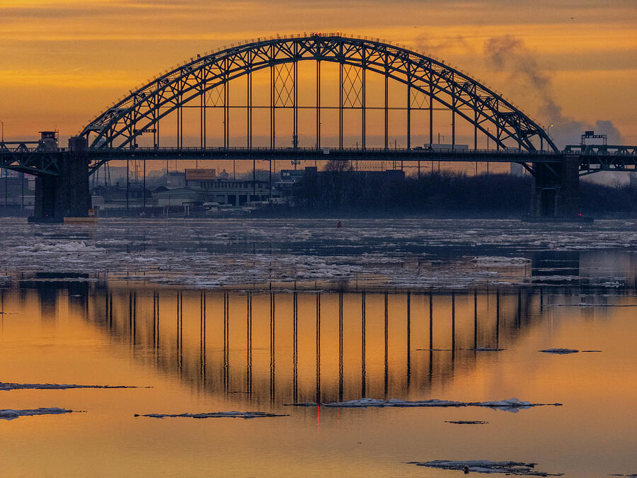 Tacony-Palmyra Bridge Over the Delaware River Photograph by Linda Stern Tacony-Palmyra Bridge Over the Delaware River Photograph by Linda Stern