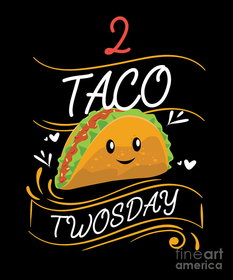 Tacos Taco Twosday Birthday Gift Digital Art by Haselshirt