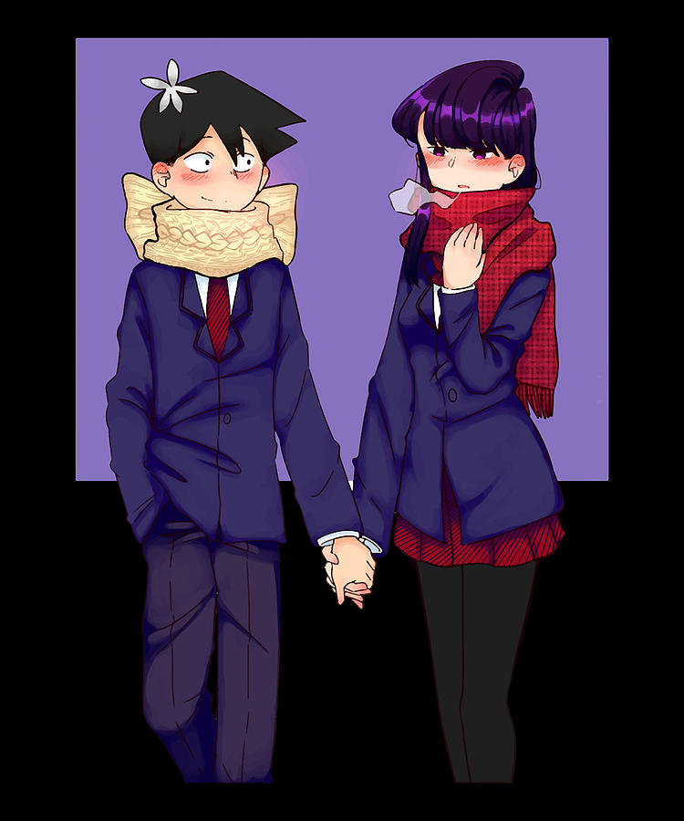 tadano hitohito x komi san cute anime couple Classic retro Digital Art ...