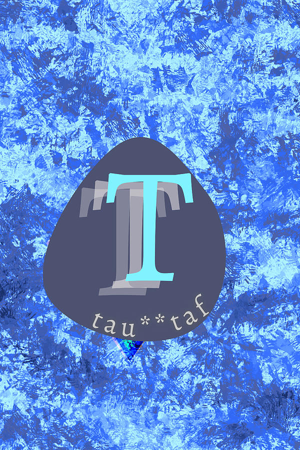 Taf As Teacher Greek Monogram Digital Art