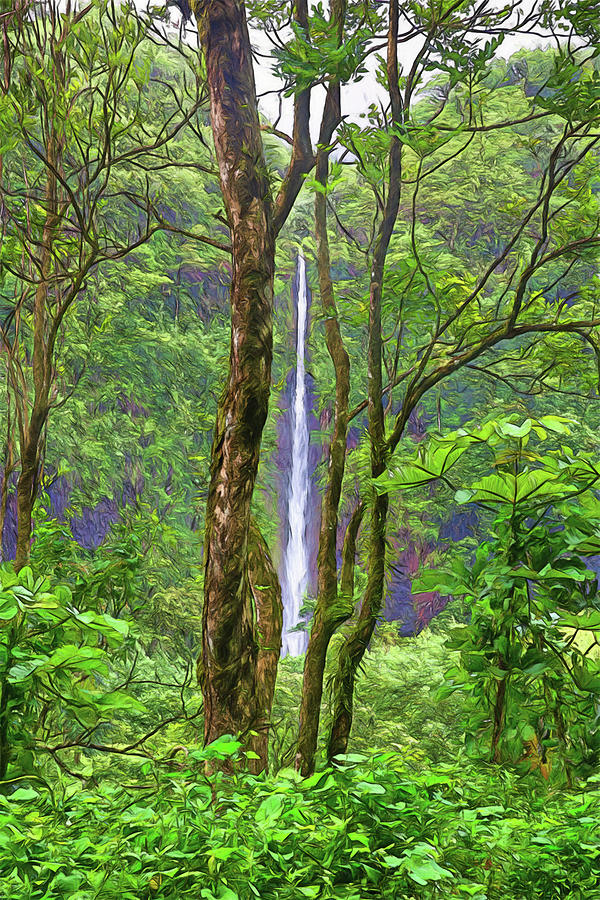 Tahiti Waterfalls Digital Art by John Haldane