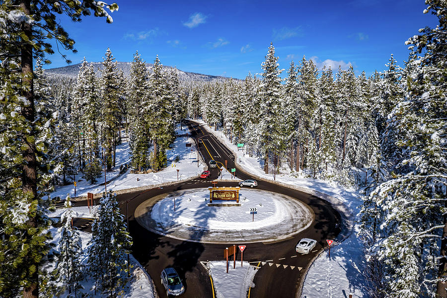 Tahoe City Roundabout Photograph by Clinton Ward