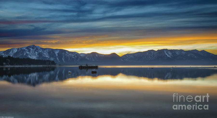 Tahoe Sunset Color Photograph by Mitch Shindelbower