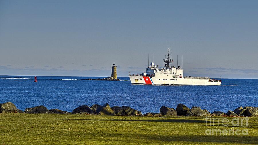 Tahoma Passes Whaleback Lighthouse Photograph by Steve Brown
