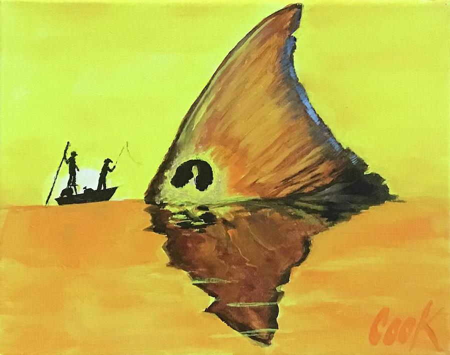 Tailing Redfish Painting by Michael Cook