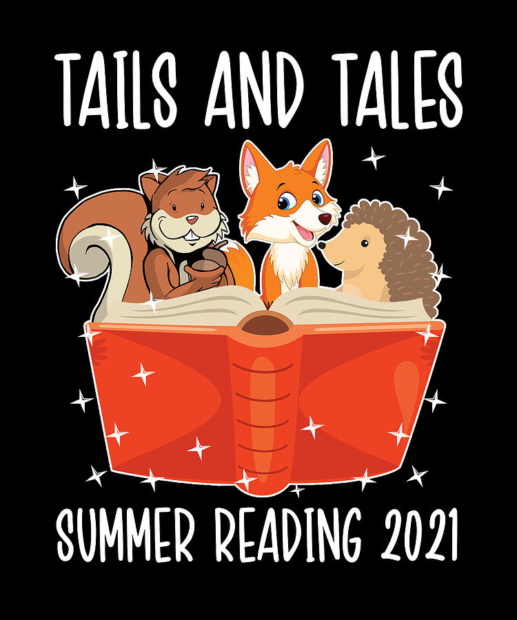 Tails And Tales Summer Reading 2021 Book Librarian Digital Art by ...