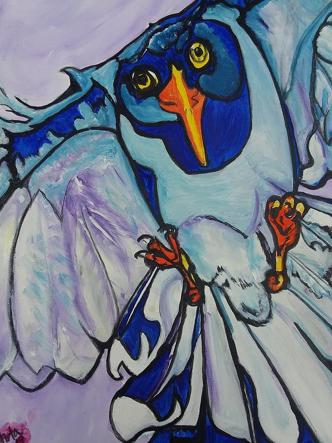 Taiwan Blue Magpie  Painting by Greta Gnatek Redzko