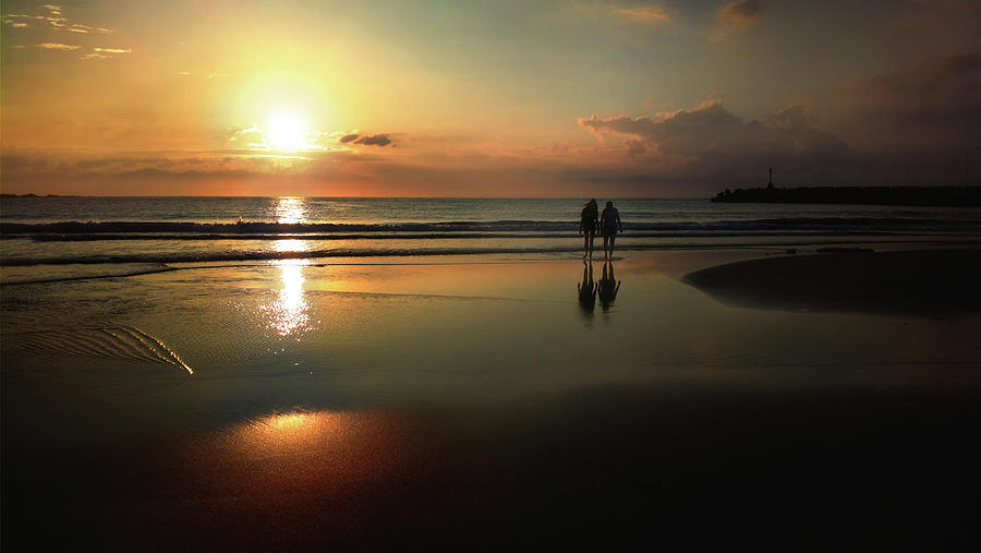 Taiwan. Sunset by the ocean Digital Art by Edward Galagan