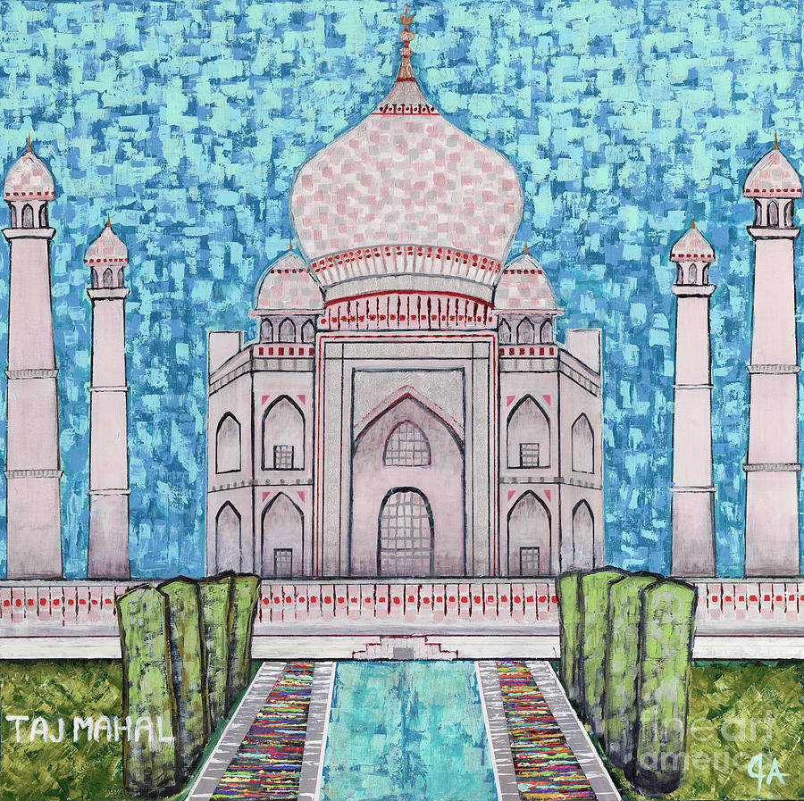 Taj Mahal Painting by Jeremy Aiyadurai