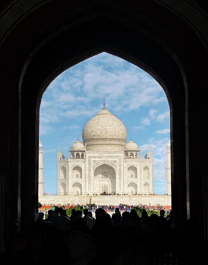 Taj Mahal View through Arches Photograph by Christine Ley