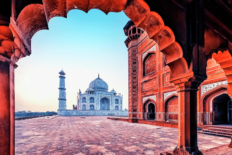 Architecture Photograph - Taj Morning  by Manjik Pictures