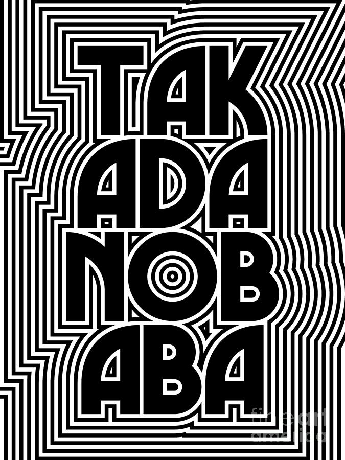 Typography Digital Art - Takadanobaba Tokyo Neighbourhood Text Pattern Japan by Organic Synthesis