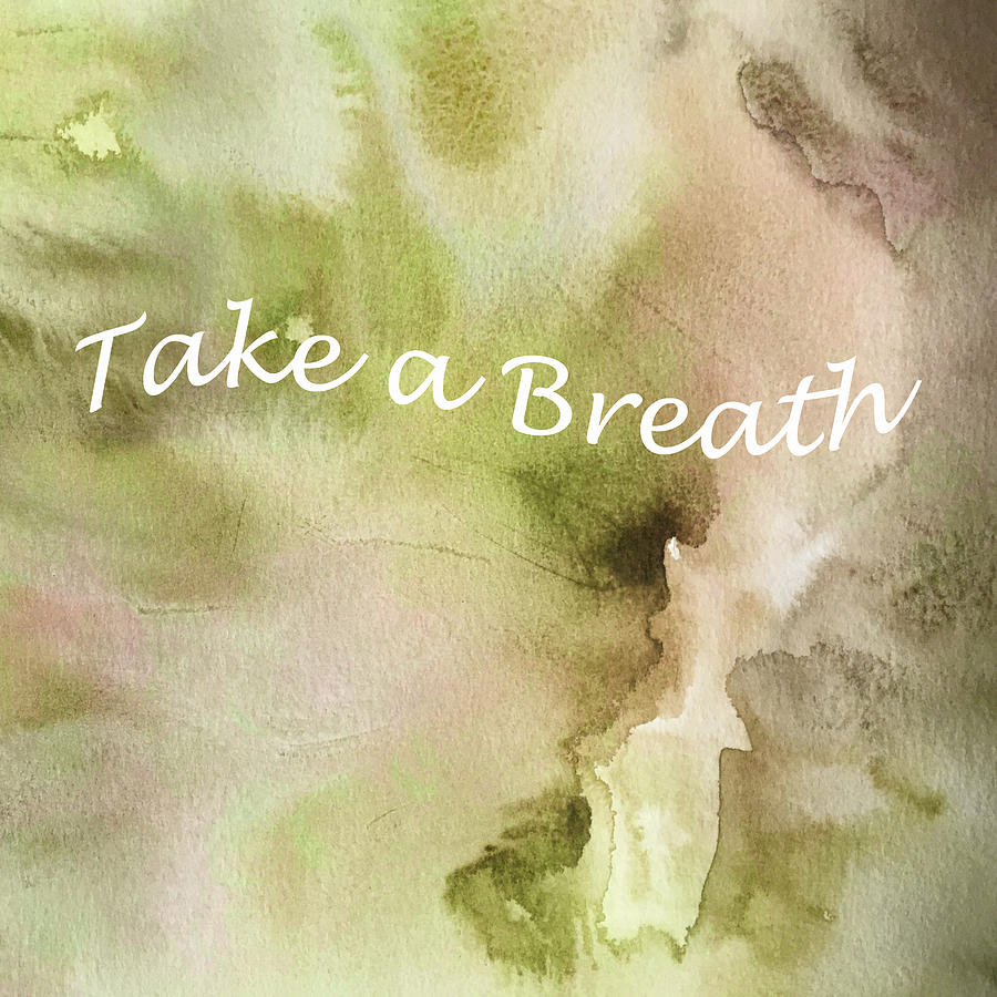 Take a Breath Green Painting by Nancy Merkle