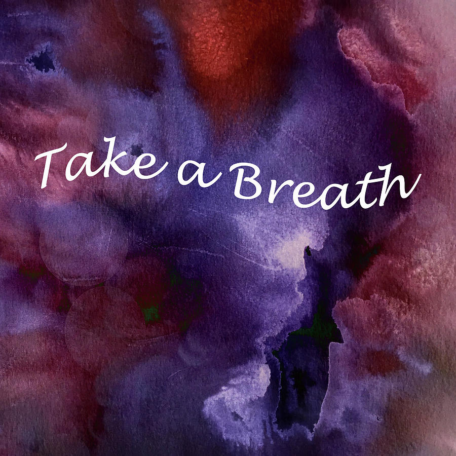 Take a Breath Purple Painting by Nancy Merkle