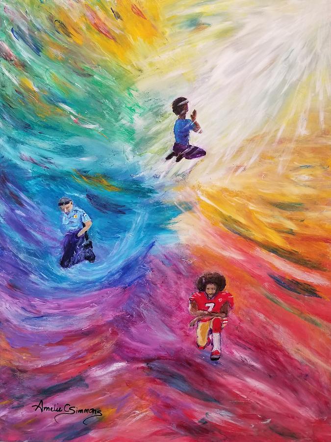 Take a Knee Painting by Amelie Simmons