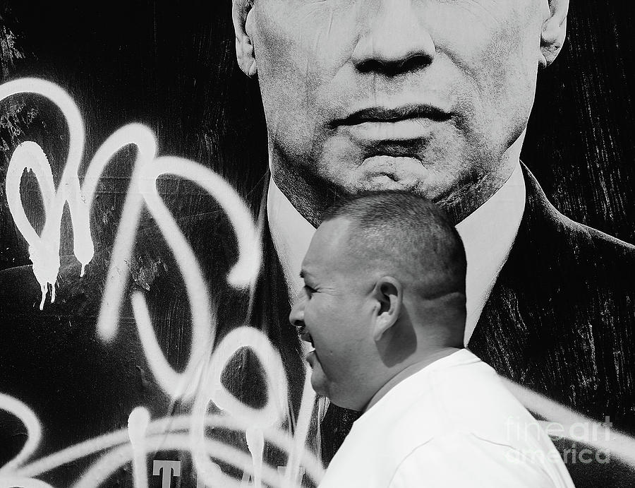 Graffiti Photograph - Take it on the chin  by J C