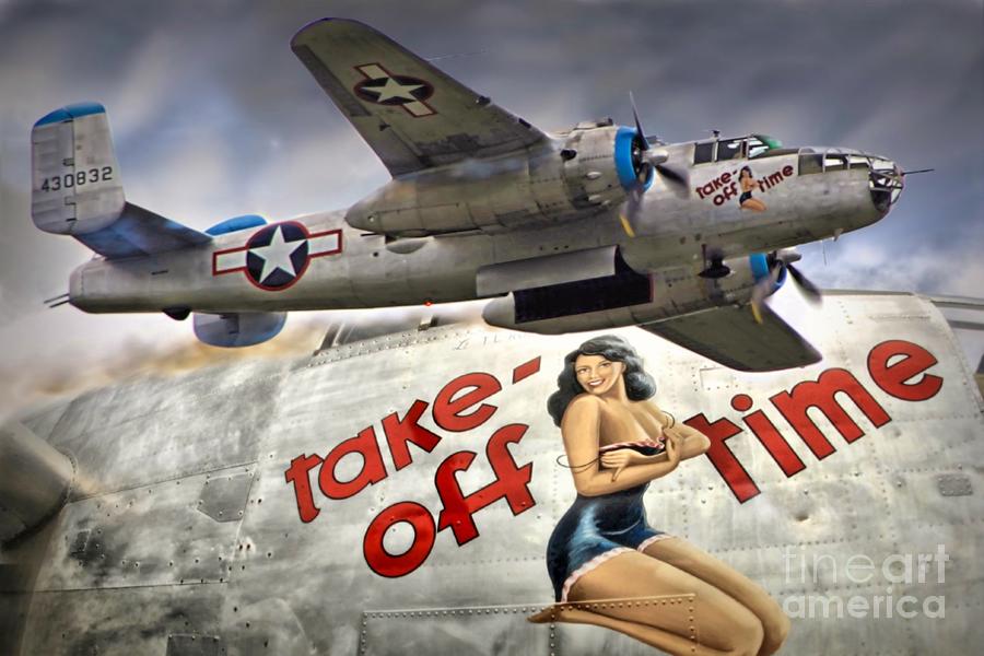 Airplane Photograph - Take Off Time by DJ Florek