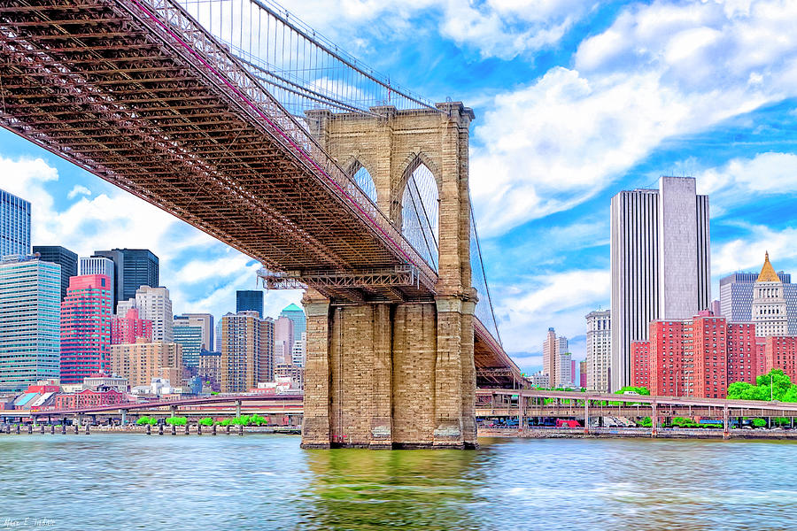 Take The Brooklyn Bridge into Manhattan Photograph by Mark E Tisdale