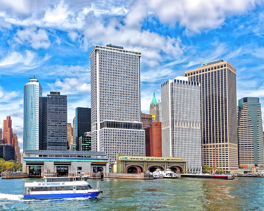 Take The Ferry - Manhattan Skyline Photograph by Mark E Tisdale