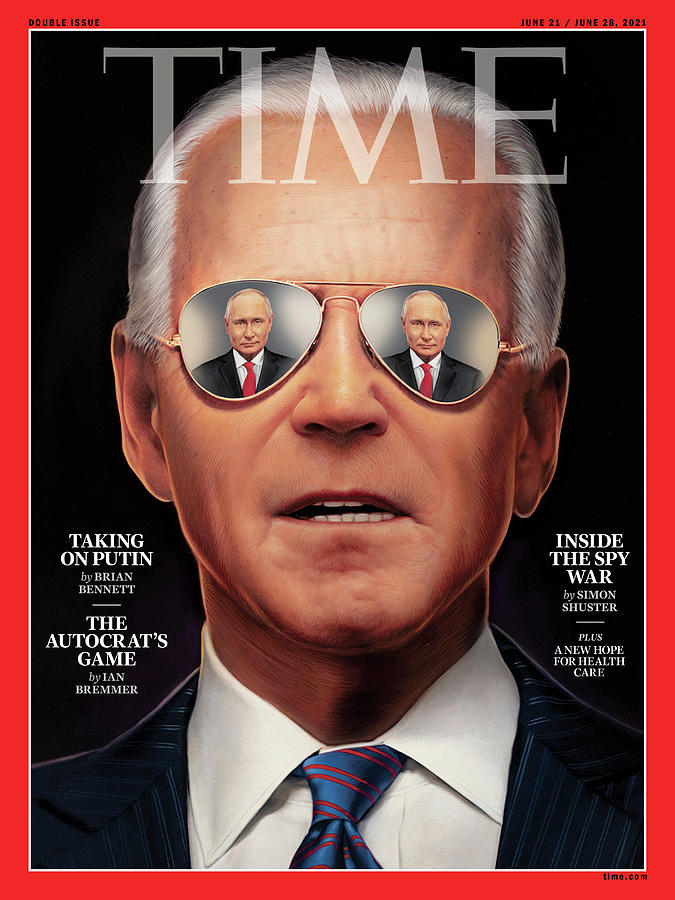 Us President Photograph - Taking on Putin - President Biden by Painting by Tim OBrien for TIME