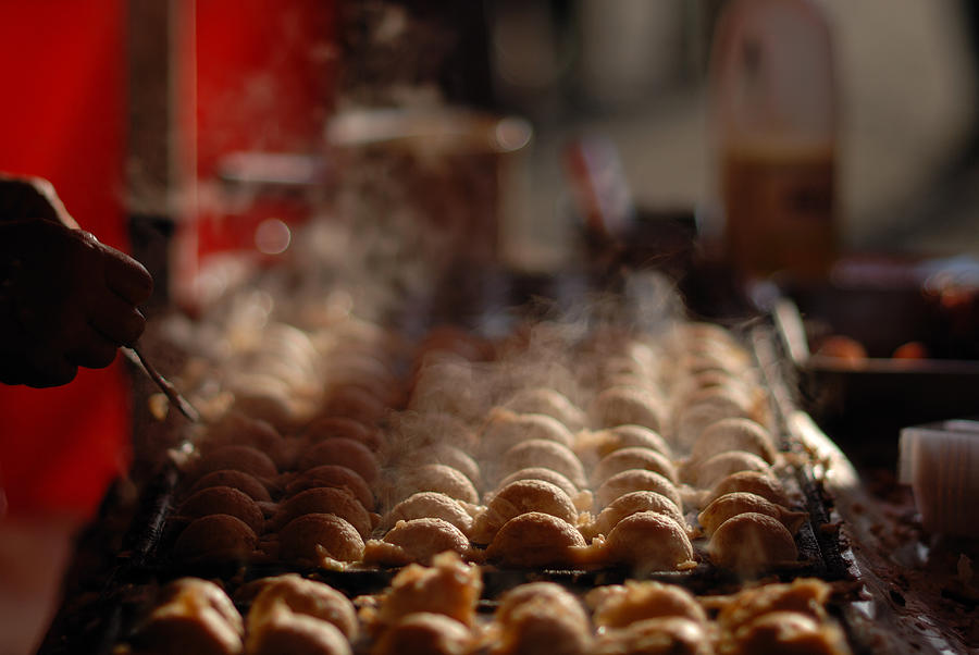 Takoyaki street food Photograph by David Teter