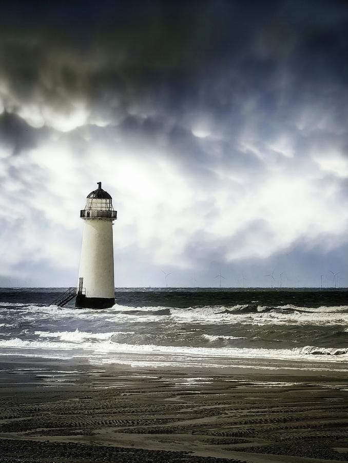 Talacre Lighthouse Under Stormy Skies Photograph by Jason Fink