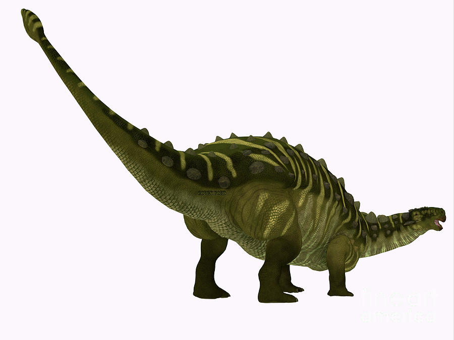 Talarurus Dinosaur Tail Digital Art by Corey Ford