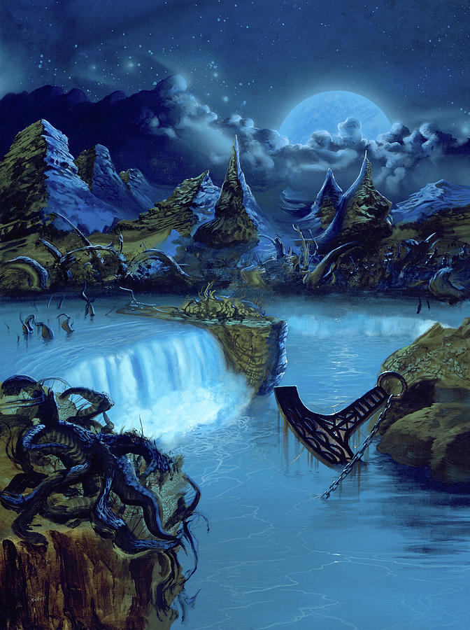 Tales from the Thousand Lakes Painting by Sv Bell