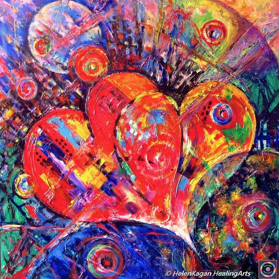 Tales of The Hearts. series EnergyArt Painting by Helen Kagan