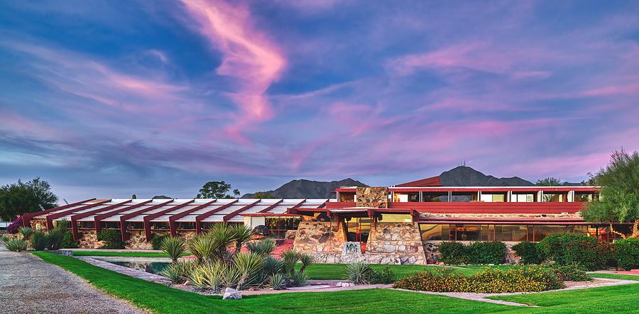 Architecture Photograph - Taliesin West - Frank Lloyd Wright Home by Mountain Dreams