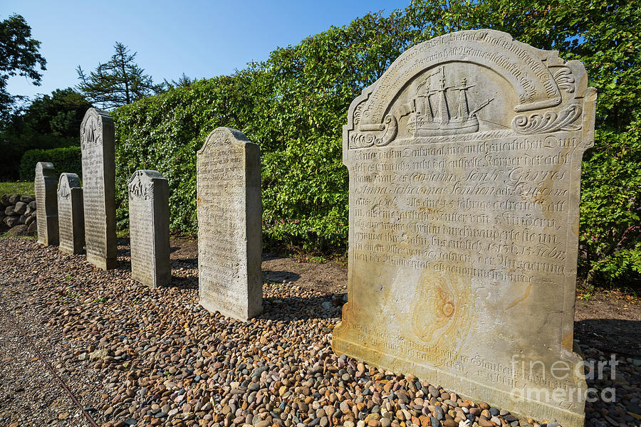 Old Photograph - Talking Gravestones of Amrum by Eva Lechner
