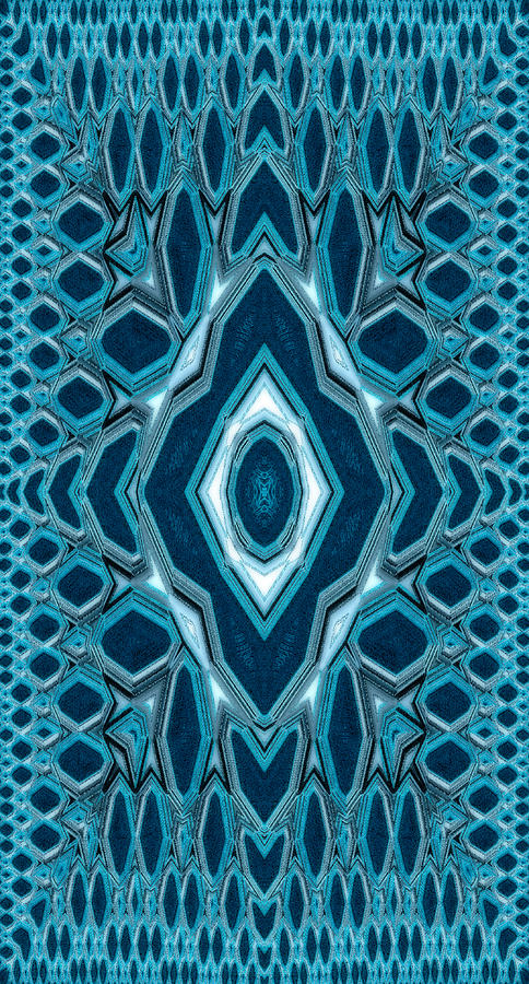 Tall Blue Kaleidoscope Digital Art by Cindy's Creative Corner - Fine ...