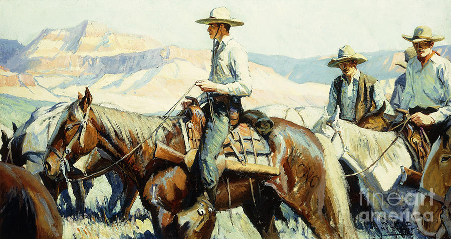 Tall in the Saddle Painting by William Henry Dethlef Koerner