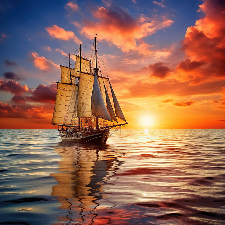 Tall Sails On The Horizon Photograph by Athena Mckinzie - Fine Art America