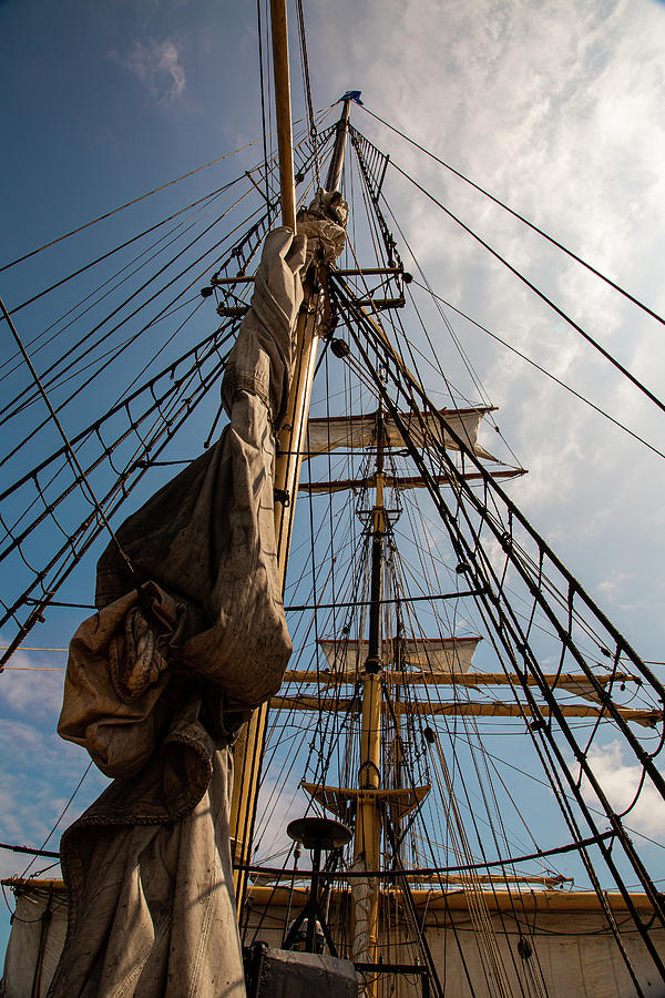 Tall Ship Masts And Rigging Photograph by Dale Kincaid