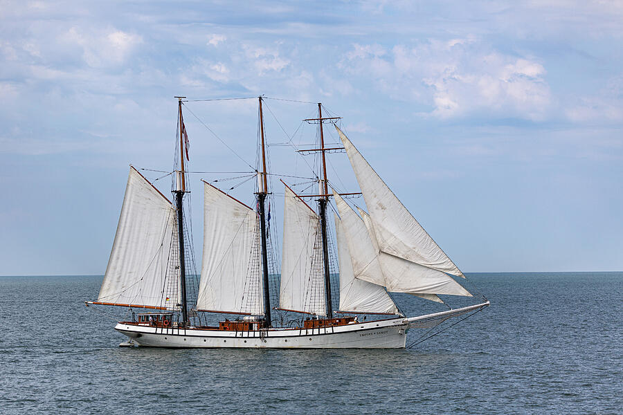 Boat Photograph - Tall Ship Schooner Empire Sandy by Dale Kincaid