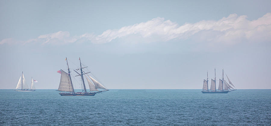 Tall Ships On Lake Erie Photograph by Dale Kincaid
