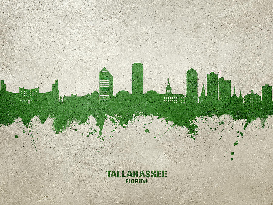 Tallahassee Florida Skyline #50 Digital Art by Michael Tompsett - Fine ...