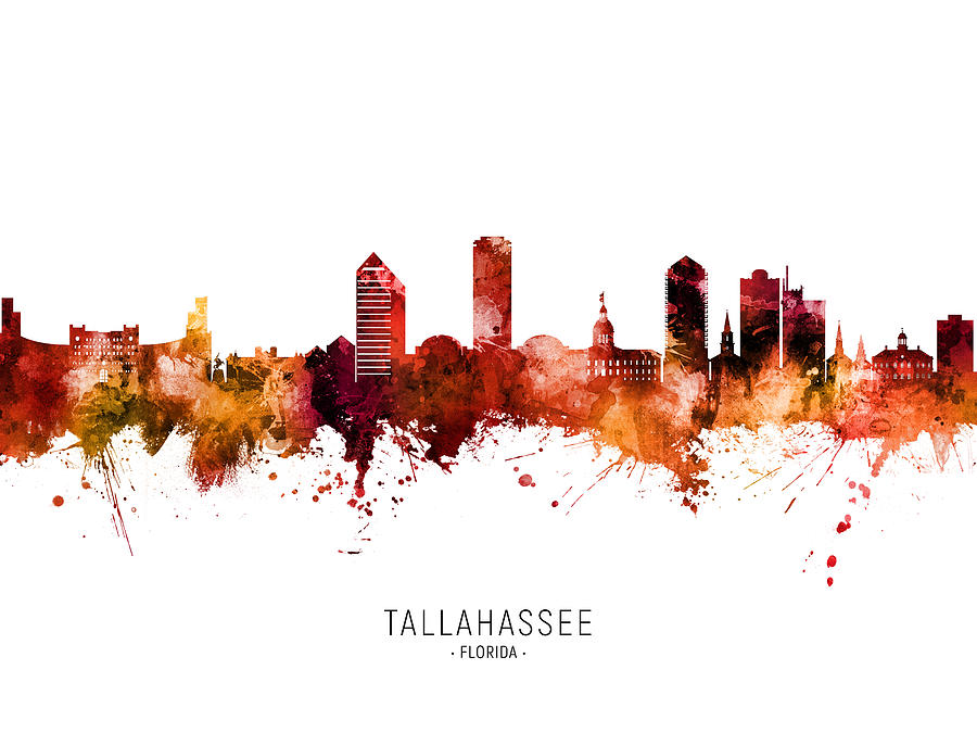 Tallahassee Florida Skyline #70 Digital Art by Michael Tompsett