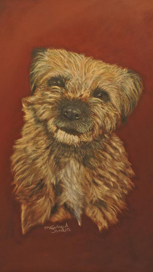 Tally Border terrier Pastel by Sandra Muirhead