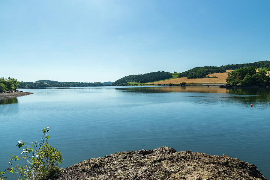 Talsperre Pirk water reservoir between Oelsnitz and Plauen city ...