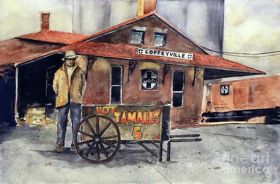 Kansas Painting - Tamale Man by Monte Toon